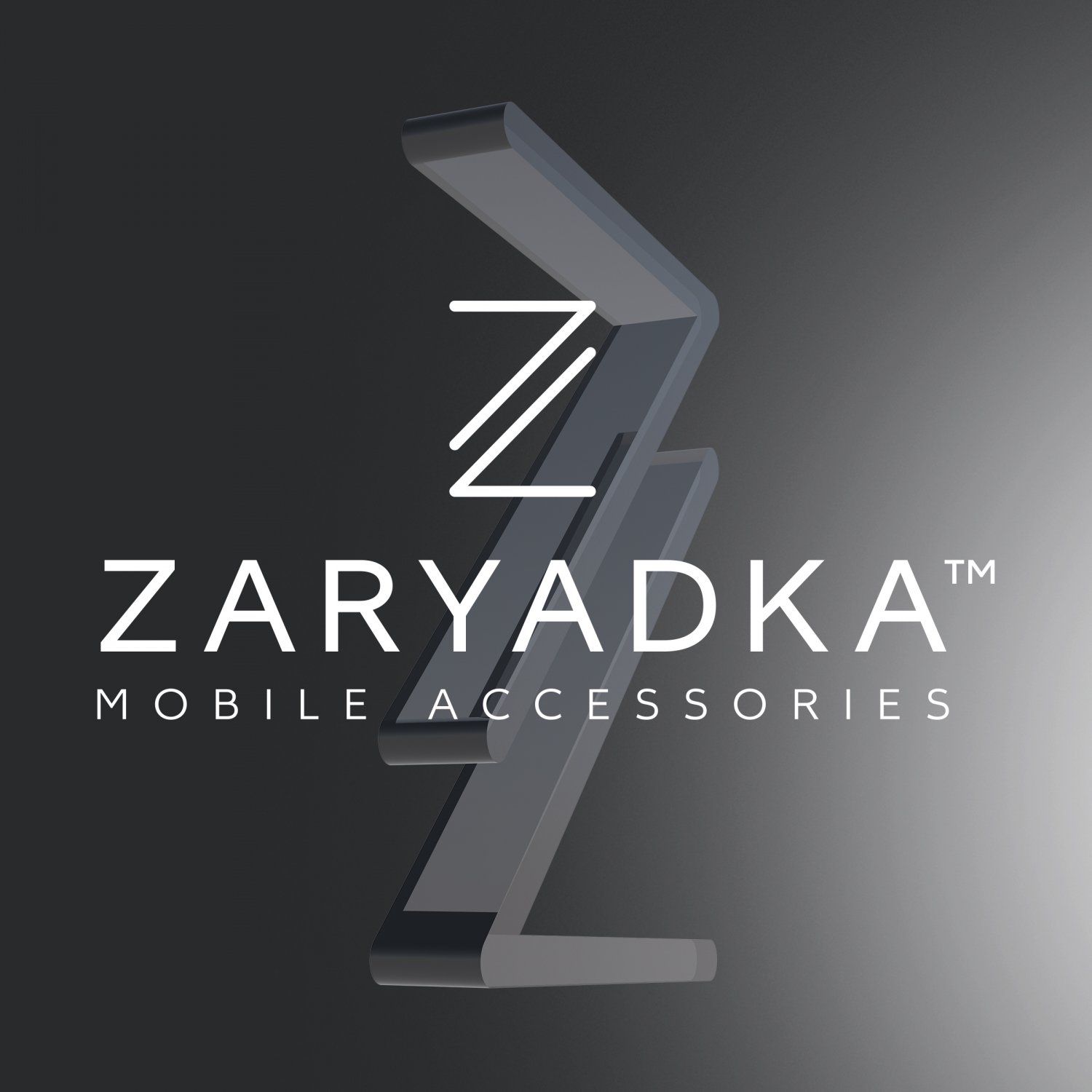 Логотип для торговой марки аксессуаров для мобильной связи «Zaryadka» — Чёрная Курица — креативная типография