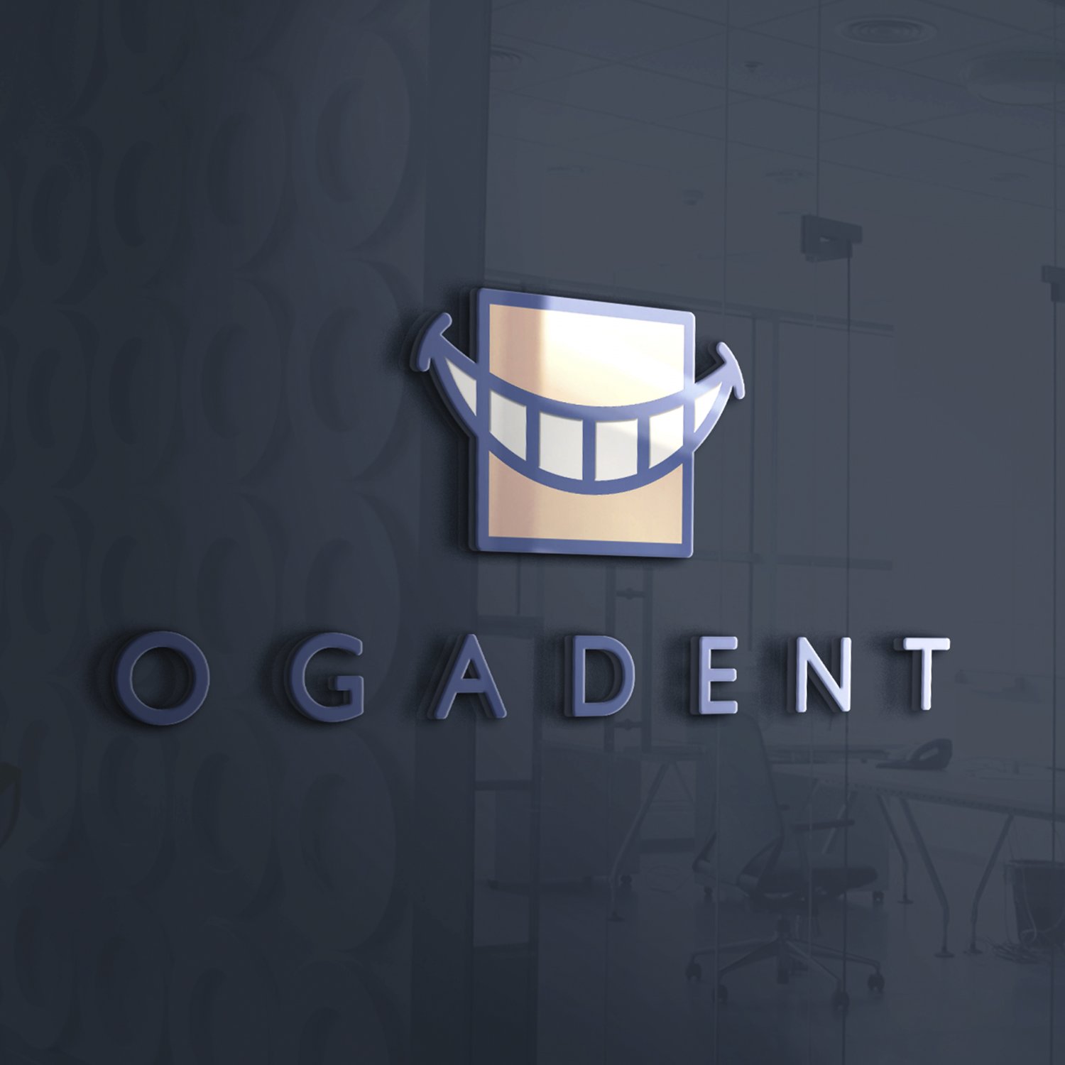 Логотип стоматологической клиники из Хельсинки «Ogadent» — Чёрная Курица — креативная типография